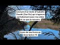 Lecture d’un des textes de Zaz Go sur une de mes vidéos ; Novembre comme ultime compagnon