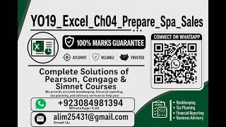 YO19_Excel_Ch04_Prepare_Spa_Sales | YO19 Excel Ch04 Prepare Spa Sales | YO19ExcelCh04PrepareSpaSales