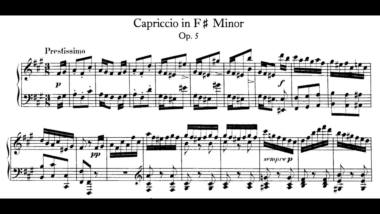Felix Mendelssohn - Capriccio, Op.5 (Prosseda) Felix Mendelssohn - Capriccio, Op.5 (Prosseda)