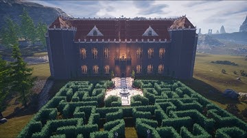 Conan Exiles How to build a Manor with a labyrinth garden NO Mods