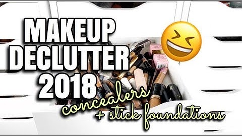 DECLUTTER MY MAKEUP COLLECTION #3 | CONCEALERS & STICK FOUNDATIONS | Andrea Renee