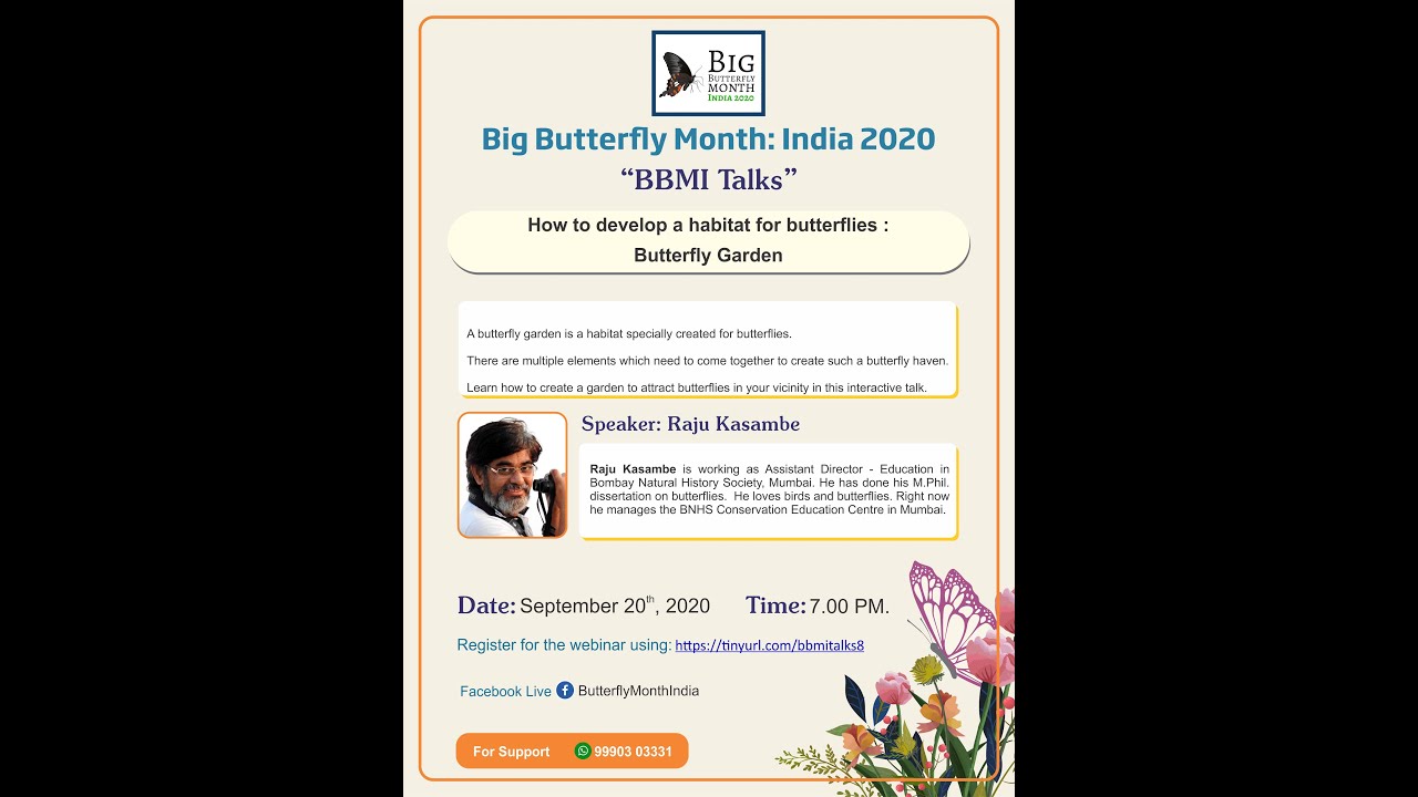 BBMI Talks: Butterfly Gardening by Dr Raju Kasambe