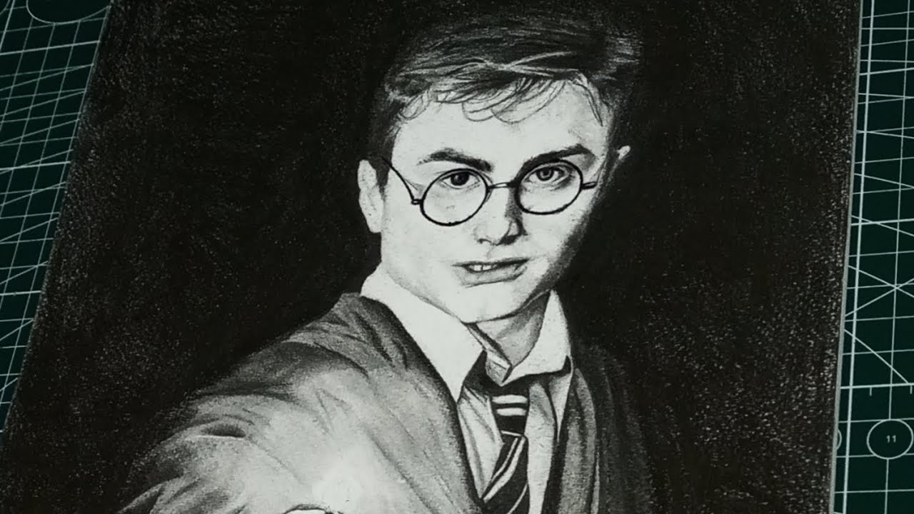 رسم هاري بوتر بأسلوب فني خرافي ✏️⚡🔥An awesome nighttime Harry Potter drawing ✨