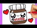 Comment dessiner nutella kawaii tape par tape  dessins kawaii facile