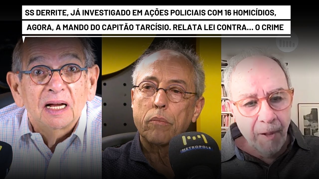 O SS Derrite, já investigado em ações policiais com 16 homicídios, agora relata lei contra...o crime