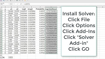 Logistic Regression Using Excel Solver