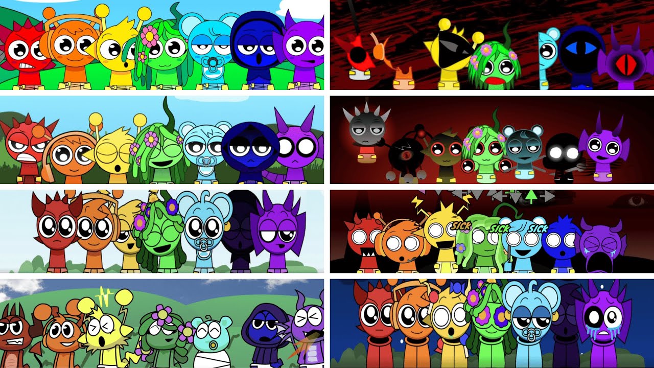 🌈Incredibox - Sprunki but RAINBOW in ALL Babies Mods🌈