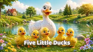 Five Little Ducks Went Out to Play 🐥 | Kids Song & Nursery Rhymes | @RhymeBright