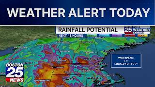 Massachusetts flood watch: Up to 7 inches of rain possible on Wednesday