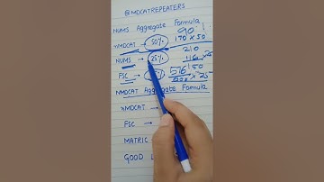 NUMS Aggregate Formula + MDCAT Aggregate Formula.