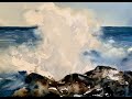 Paint A Simple Loose Watercolour Seascape, Breaking Waves, Negative Painting Watercolor Tutorial