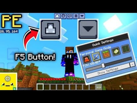 Best F5 Button Mod For Minecraft PE - YouTube