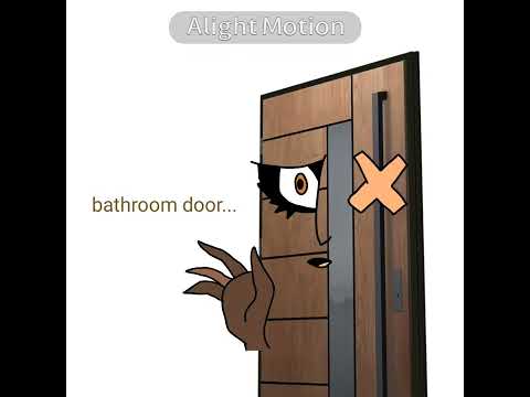 "Bathroom door!! Is your smile stitched?"