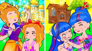 Rich Girl vs Poor Girl - Very Sad Story But Happy Ending | Poor Princess Life Animation