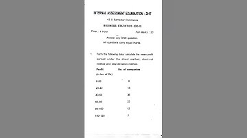 B.Com 2 semester internal exam papers (2017year)