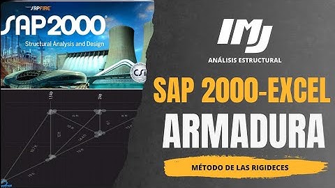 Armadura en SAP2000: Cálculo Completo y Comprobación en Excel | Método de las Rigideces