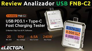 Análisis del Fnirsi FNB-C2: Analizador USB PD 3.1 de 240W con ADC de 20 Bits y FFT