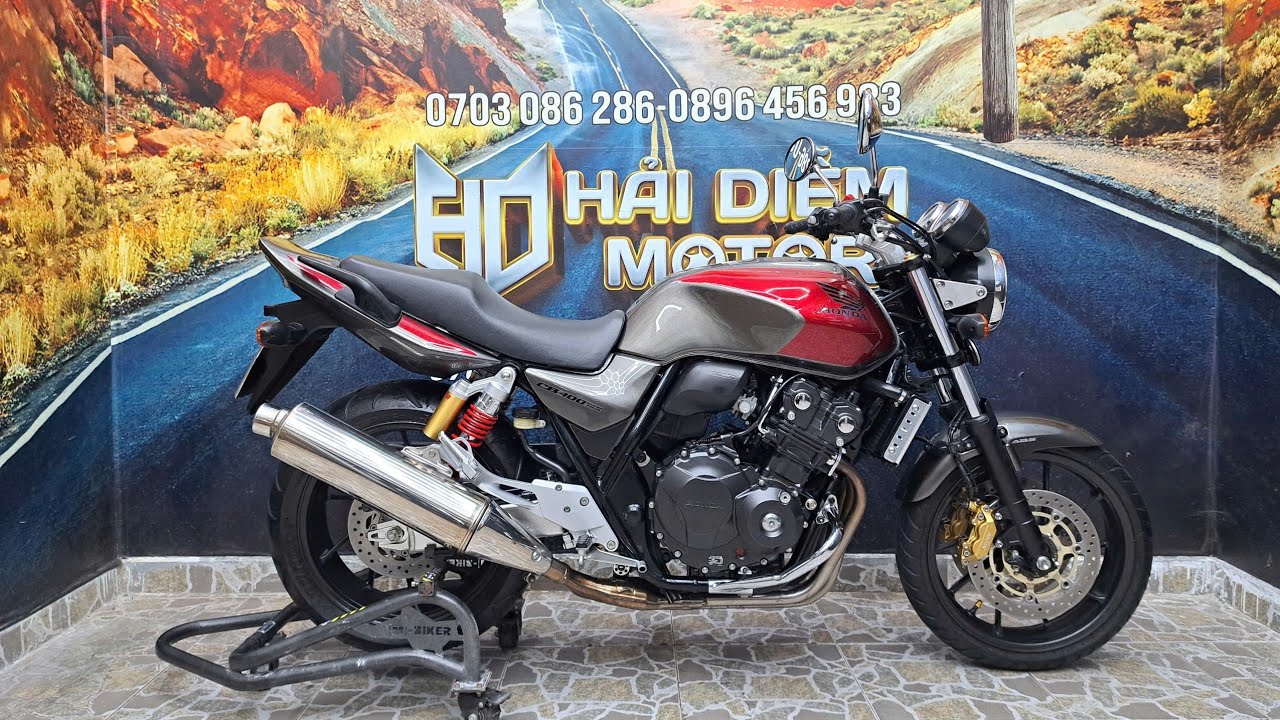 Lên Sàn Em Honda CB400 Super Four ABS 2017 Xám Đỏ Siêu Sẹp Keng HQCN Chỉ 358tr Ae Lh: 0703086286