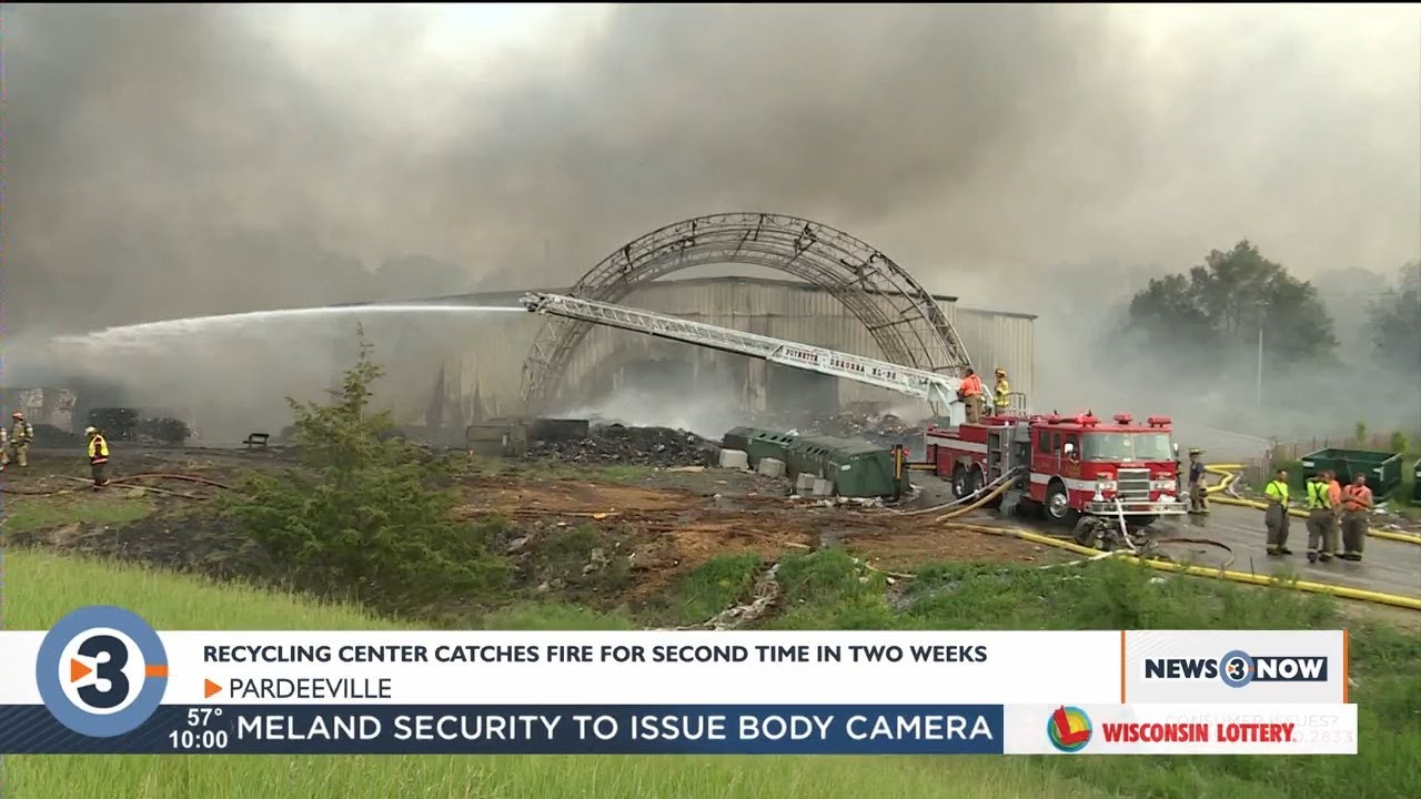 Fire at Columbia County recycling center is second in 10 days - YouTube