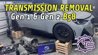 BMW B58 Transmission Removal In 18 Minutes (DIY at Home)