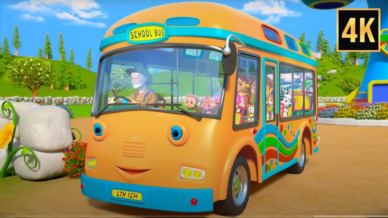 Wheels on the Bus - School Bus Song, Nursery Rhymes & Baby Songs - Fun ...