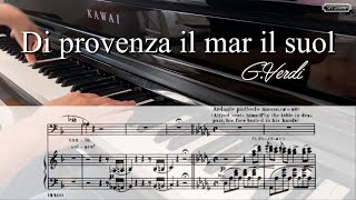 Di provenza il mar,il suol, Karaoke, La Traviata, G.Verdi, Giorgio Germont, Baritone aria