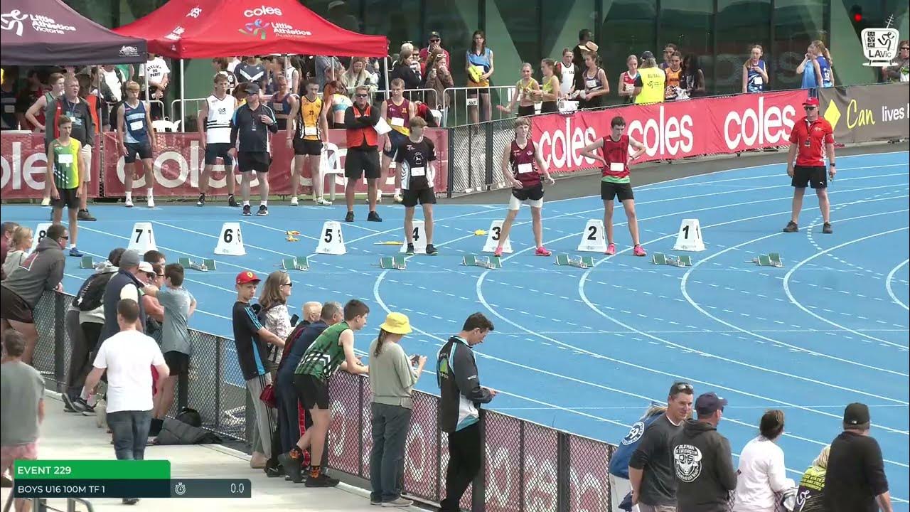 Boys U16 100m Timed Final 1 2022/23 State Track and Field