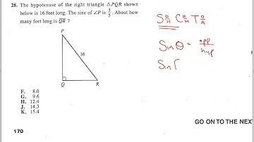 ACT Test 1 Math. Question 28.