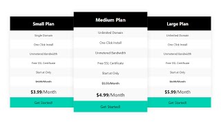 Price List Design Table Tags With Html 5 Css 3
