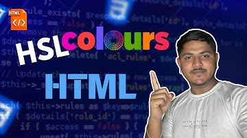 HSL in HTML: Easy Color Customization | Hindi/Urdu | Cyber Tech Creations