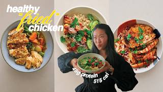 3 quick high protein, low calorie "fried" chicken recipes | healthy meal hacks