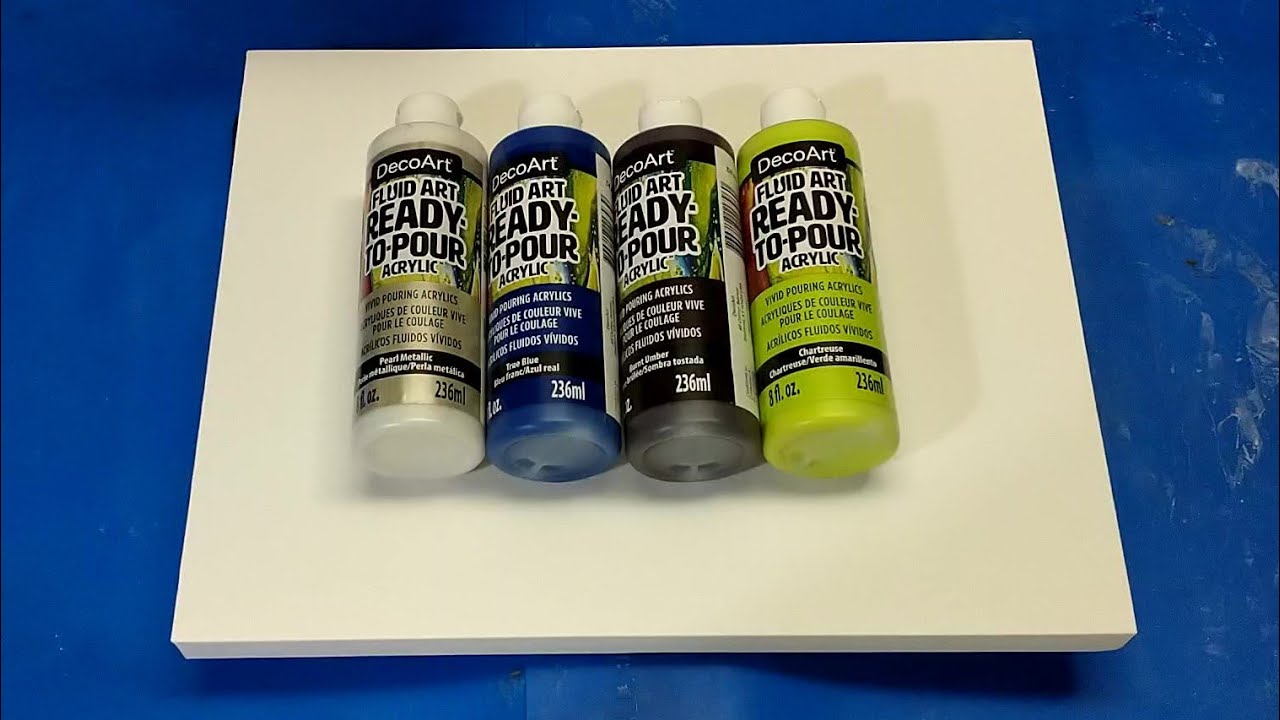 NEW PRODUCT TEST! DecoArt Ready to Pour Paints! Three techniques~one ...