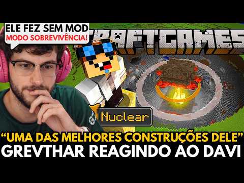 🚨 CONHECEMOS A BASE NUCLEAR DO DAVI no MINECRAFT! - GREVTHAR REAGE E COMENTA AO @HDDaviGamer