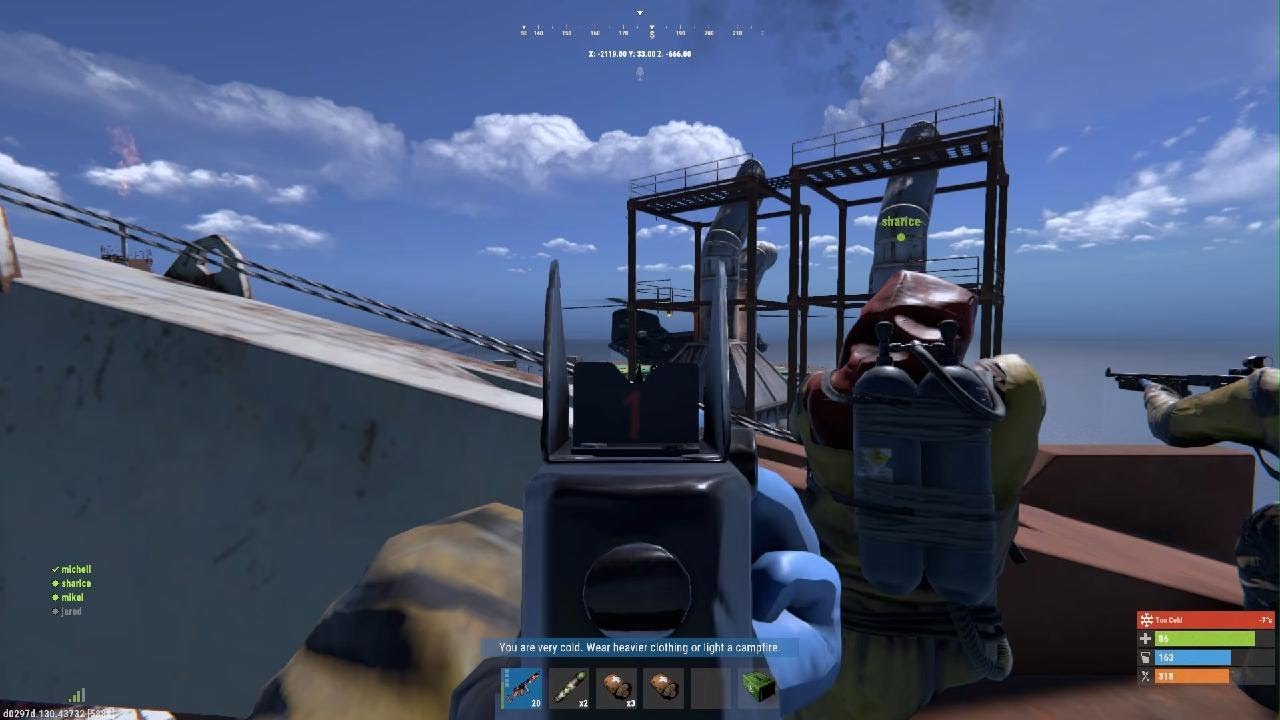 Rust Game play at oil rig - YouTube
