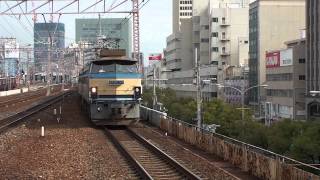JR貨物 EF66 54号機+次位無動EF66-117号機 貨物列車