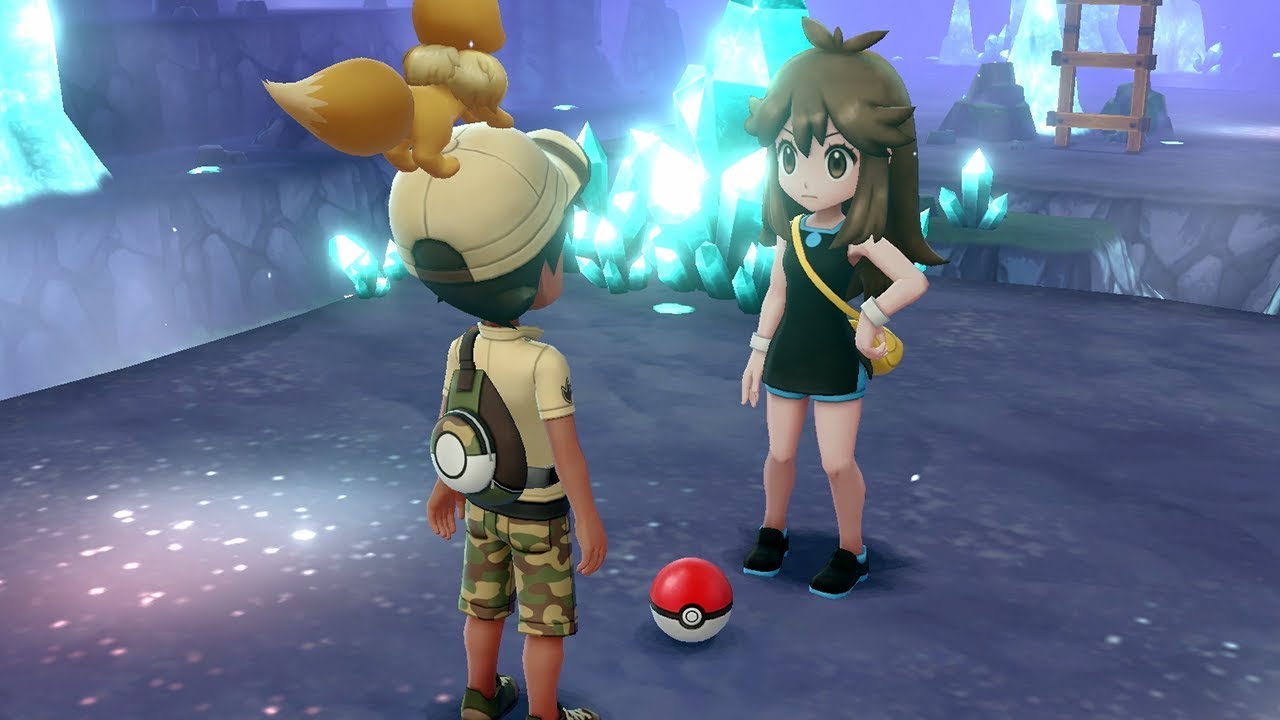 Pokemon Lets Go Pikachu Eevee Battle Pokemon Trainer Green