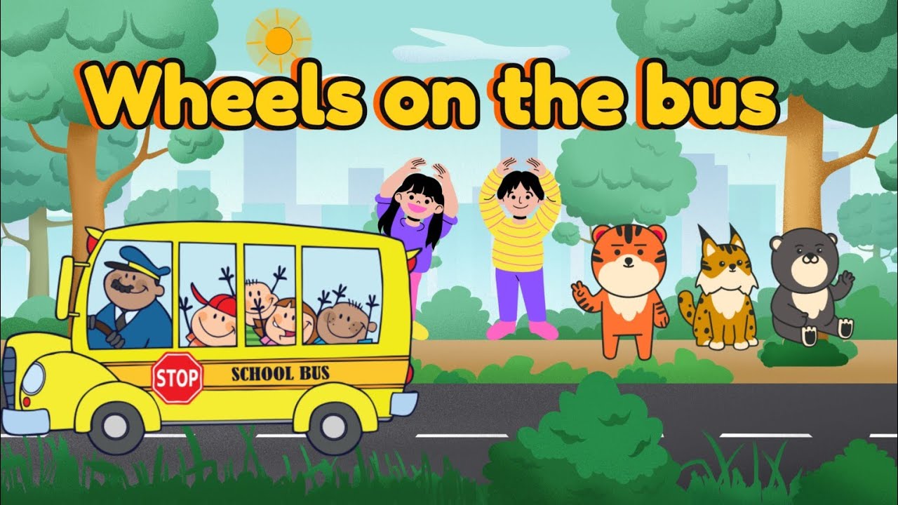 Wheels on the bus | Nursurey rhymes | kids poem | 2D animation | Educational cartoon