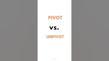 SQL PIVOT Vs. UNPIVOT ✍️