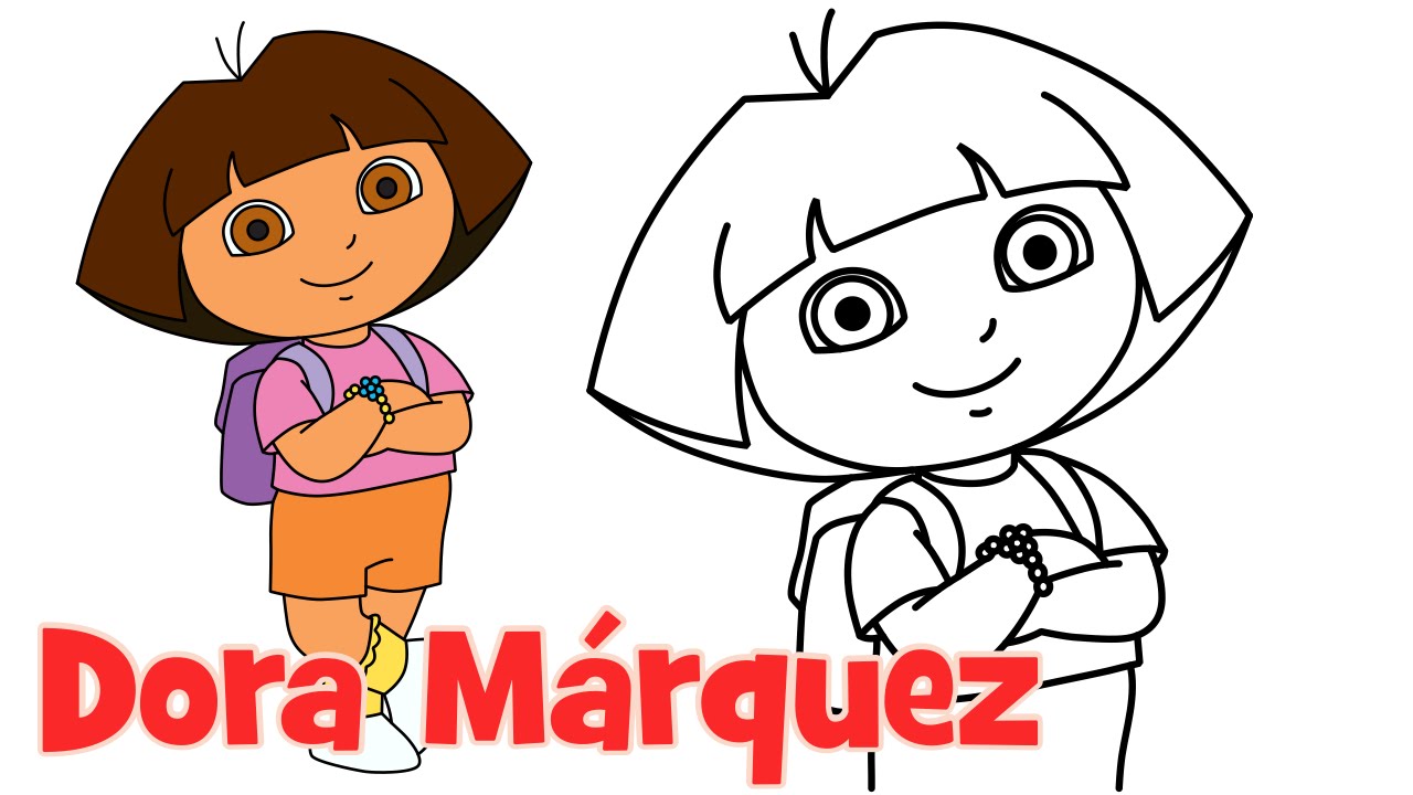 How To Draw Dora The Explorer Easy Drawing | Step By Step Dora Drawing -  YouTube