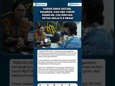 Harga Emas Antam, Galeri24, dan UBS Turun Siang Ini, Cek Rincian Detail Mulai 0,5 Gram