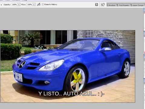 como pintar un auto en photoshop cs