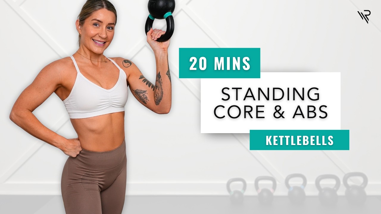 20 Mins STANDING Kettlebell Core & Abs Workout (Beginner Friendly)