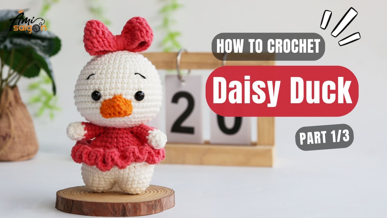 #850 Daisy Duck Amigurumi (1/3) | How To Crochet Character Amigurumi | @AmiSaigon