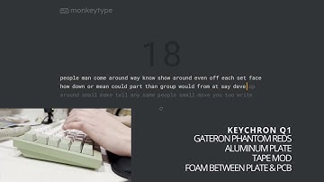 Keychron Q1 Typing Test (+mod)