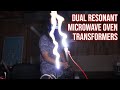 Dual Resonant Microwave Oven Transformers: Huge High Voltage Arcs!