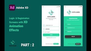 UI Design with Adobe XD Animation Effect - Login Screen UI Design | Part 2