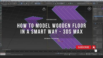 3ds Max - How to model herringbone wooden floor in a smart way. Jodełka angielska parkiet w 3 minuty