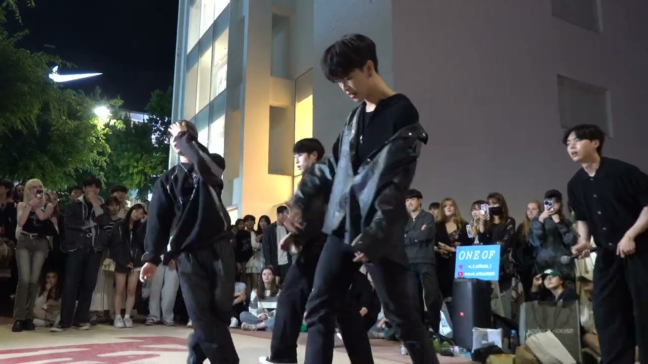 240512 kpop cover dance team ONE OF - Kick It (NCT 127) Hongdae busking