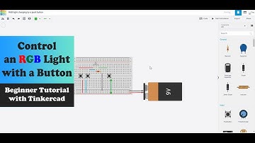 Control an RGB Light with a Button | Beginner Project | Tinkercad