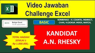 Kombinasi Rumus IF, COUNTA, INDIRECT, CHAR, VLOOKUP, INDEX, MATCH Excel | an Rhezky @excelbelajar